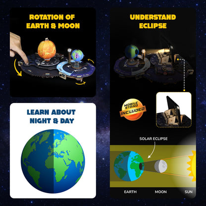 Smartivity Earth-Sun-Moon Space Toy for Kids 8-10-12-14 Years Old | Interactive 3D Model Kit I Birthday Gift for Boys & Girls(PACK OF 6)
