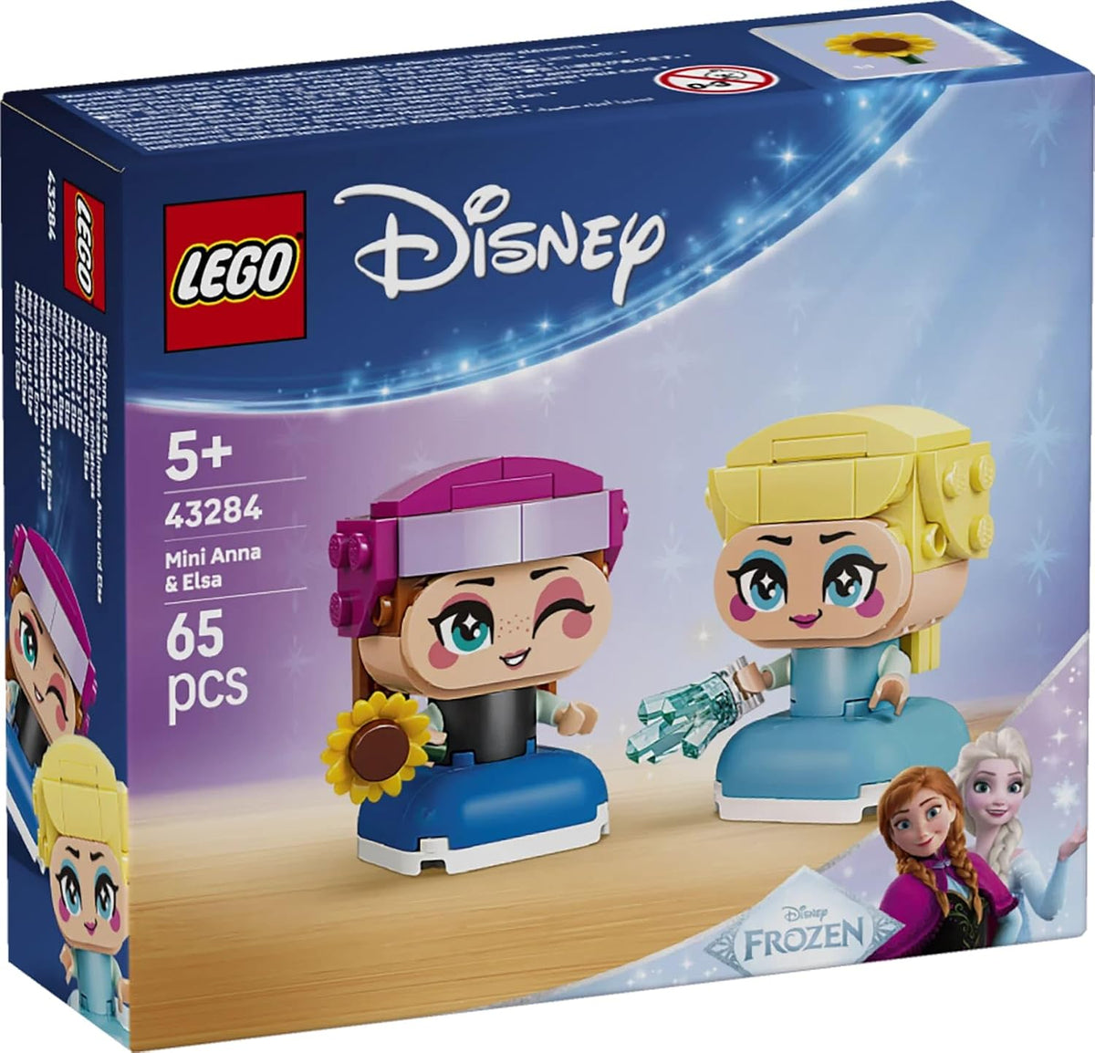 LEGO Disney Frozen Mini Anna & Elsa Building Set 43284, 65 Pieces, Ages 5+