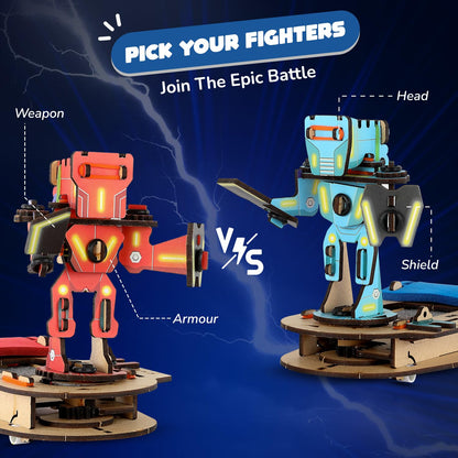 Smartivity 2in1 Fighting Robots Toy for Kids 6-12 Years Old I Build and Fight - 2 Action Characters I Birthday Gifts for Boys & Girls(PACK OF 6)