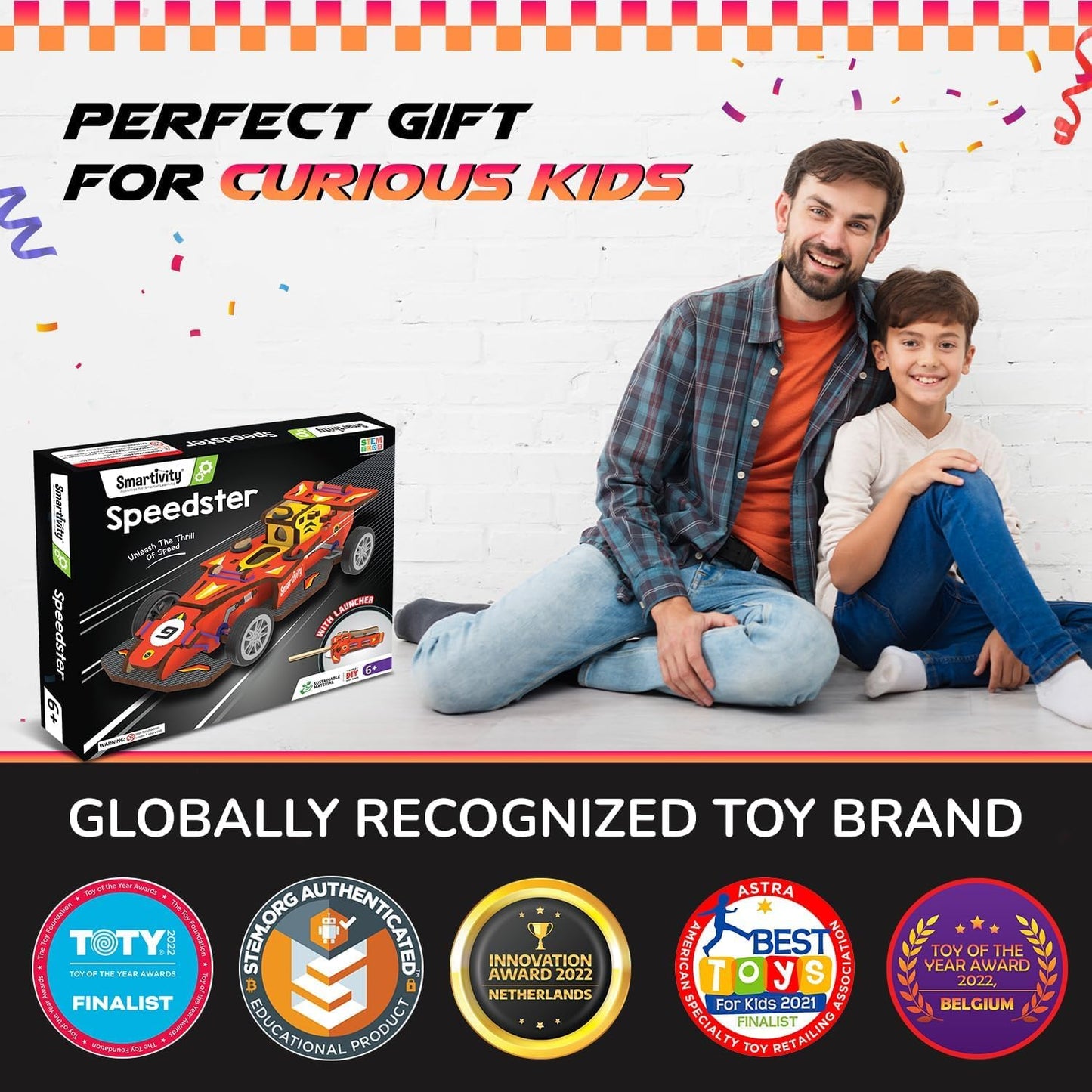 Smartivity DIY Speed CAR Toy for Kids Ages 6-12 | F1- Racing Car with Launcher | Fun Birthday Gift for Boys and Girls(PACK OF 6)