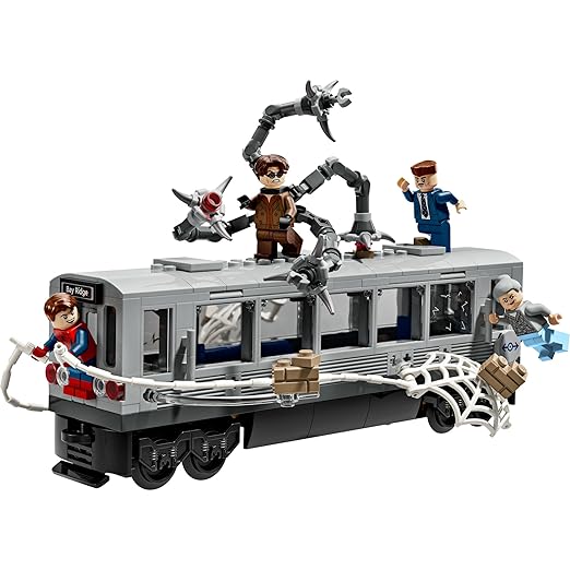 LEGO Marvel Spider-Man vs. Doc Ock Subway Train Scene Building Toy 76321