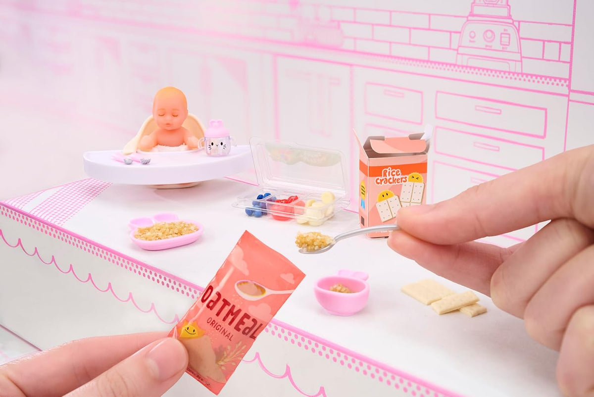 MGA’s Miniverse Make It Mini Real Baby 2-Pack – Mini Baby Collectibles with Feeding Accessories