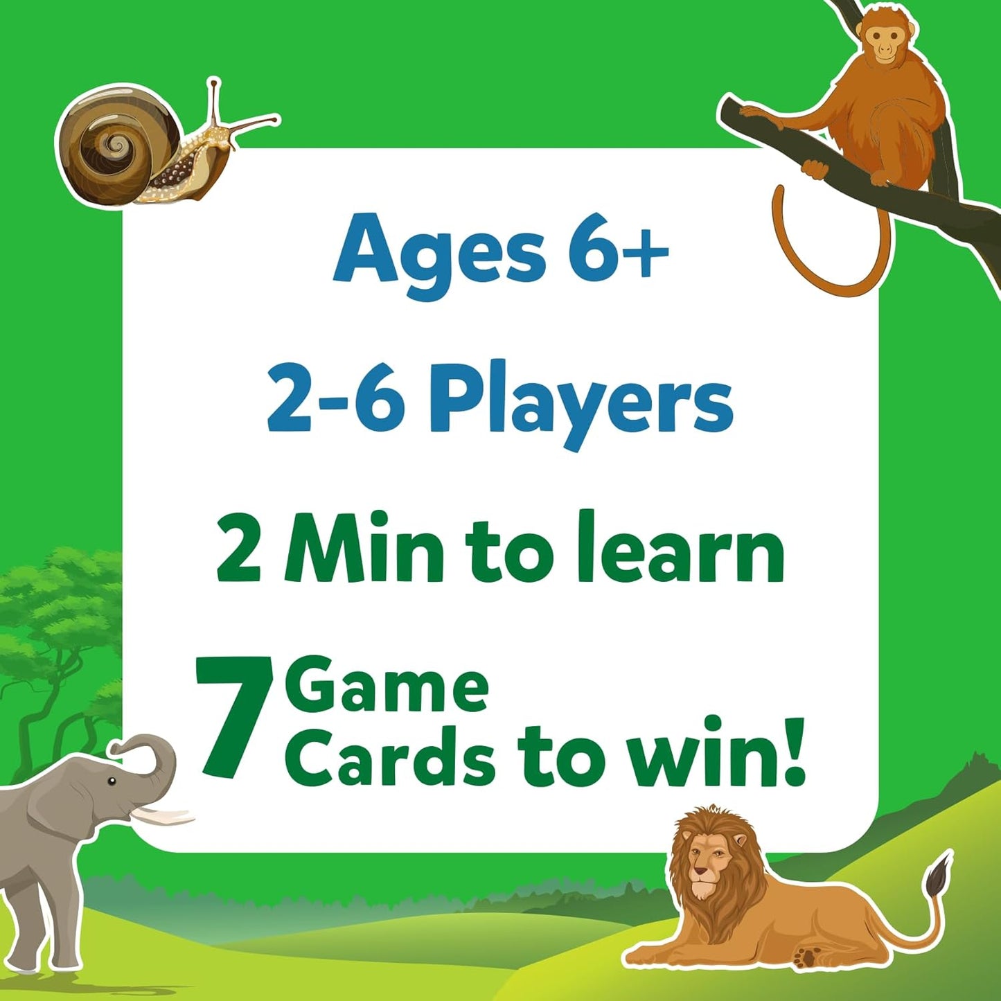 Skillmatics Card Game - Guess in 10 Animal Kingdom, Gifts for 6 Year Olds and Up, Quick Game of Smart Questions, Fun Family Game(PACK OF 5)
