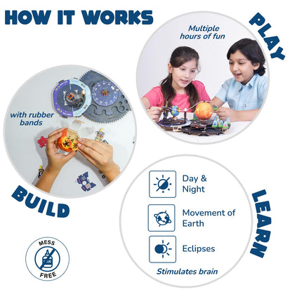 Smartivity Earth-Sun-Moon Space Toy for Kids 8-10-12-14 Years Old | Interactive 3D Model Kit I Birthday Gift for Boys & Girls(PACK OF 6)