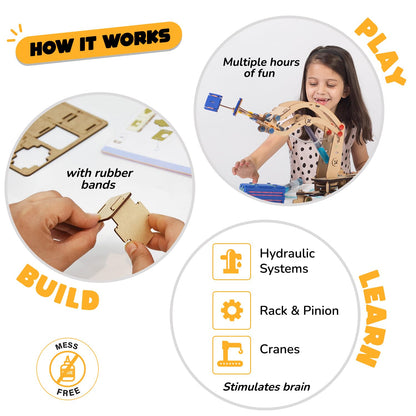 Smartivity Hydraulic Crane, STEM DIY Fun Toy, Educational & Construction Based Activity Game Kit for Kids 6 to 14, Best Birthday Gift for Boys &...(PACK OF 6)