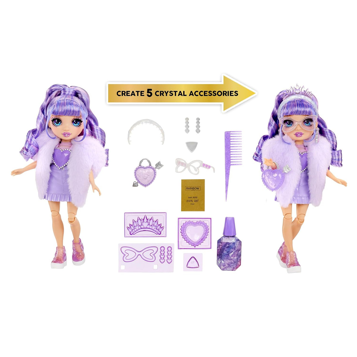 Rainbow High Creative Crystals Fashion Doll with DIY Crystal Accessory Activity