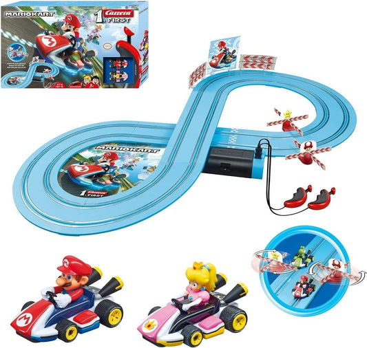 Carrera FIRST Mario Kart Mario vs Peach Slot Car Race Track Set for Kids 3+