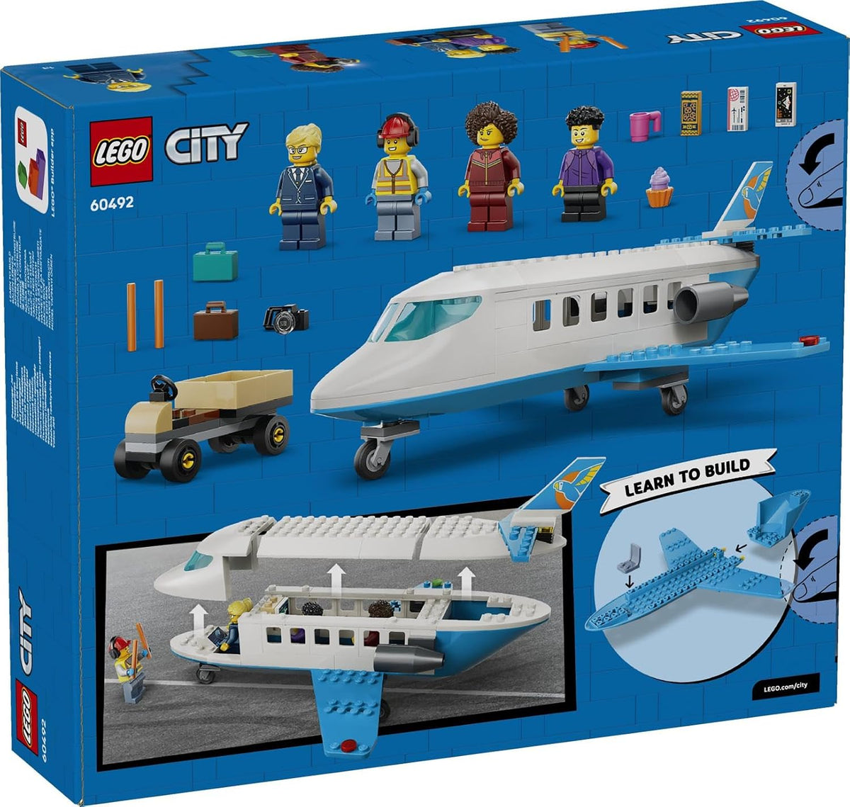 LEGO City 60492 Passenger Jet Airplane Building Set, 118 Pieces, 4+
