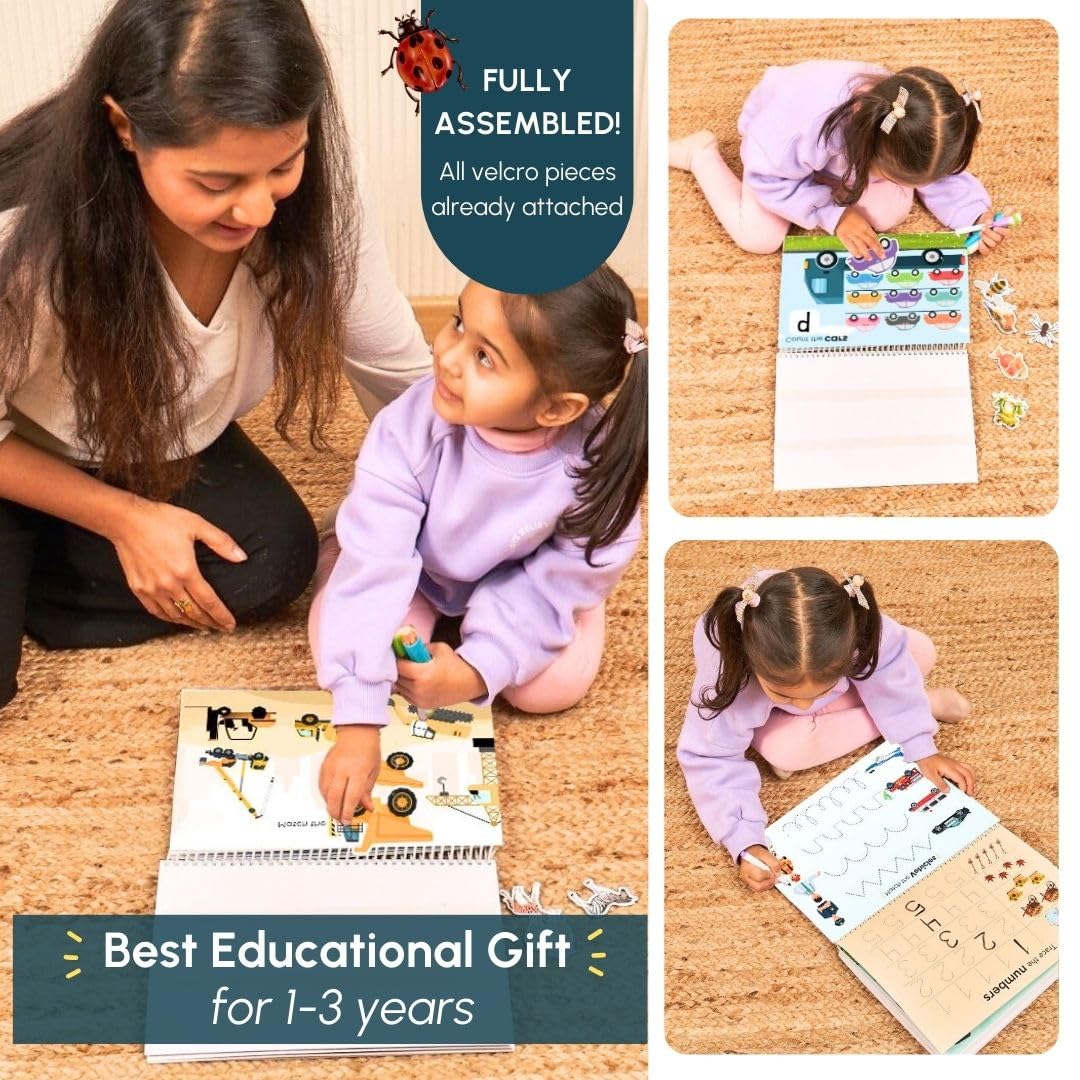 Curious Cub Montessori Busy Book On Modes Of Transport |Toddler Busy Binder for 2-5 Yrs | Activity Binder, Quiet Book |Educational Toys For 2 Year Old