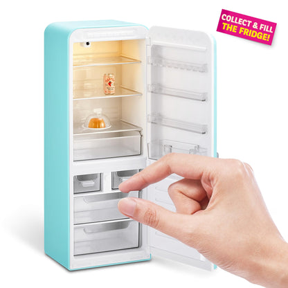 ZURU Mini Brands Fill The Fridge Playset with UV Light | Mini Collectible Fridge Toy for Kids 8+