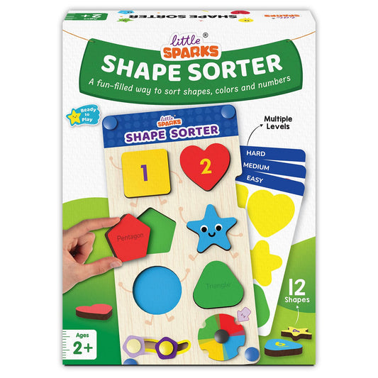 Smartivity Shape Sorter Learning Toy for Kids 2–5 Years Old | 12 Wooden Shape Pieces, 10 Challenge Cards | Teaches Colour Recognition & Counting |...(PACK OF 6)