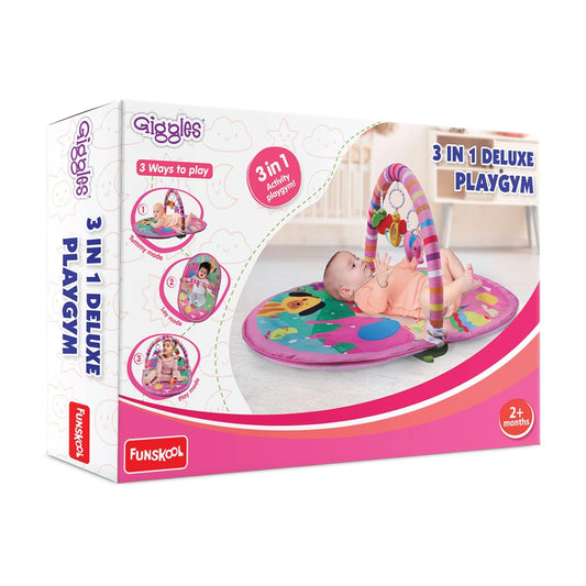 Giggles - Deluxe Play Gym, Pink Colour Activity Playgym, 3 in 1 Modes of Play (PACK OF 4)