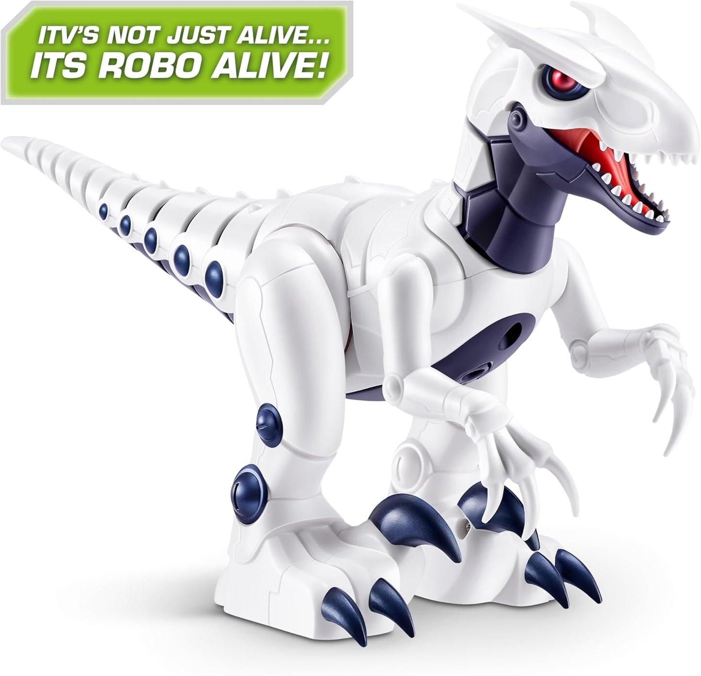 Robo Alive Dino Raptor Robotic Toy by ZURU, Electronic Robot Dinosaur for Boys - Interactive Walking & Running Pet