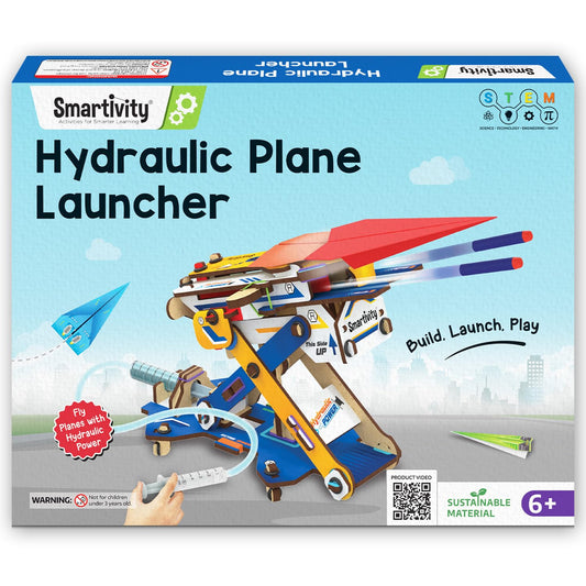 Smartivity 2in1 Hydraulic Aeroplane & Dart Launcher Toy for Kids 6-8-10-12-14 Years Old (PACK OF 6)