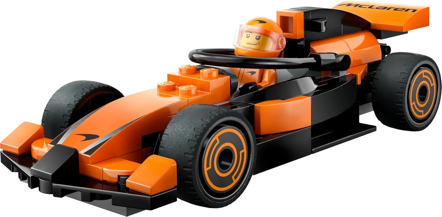 LEGO City F1 Driver with McLaren Race Car Mini Vehicle Toy Playset 60442 Building Blocks Toys for 6+ Gift for Boys and Girls