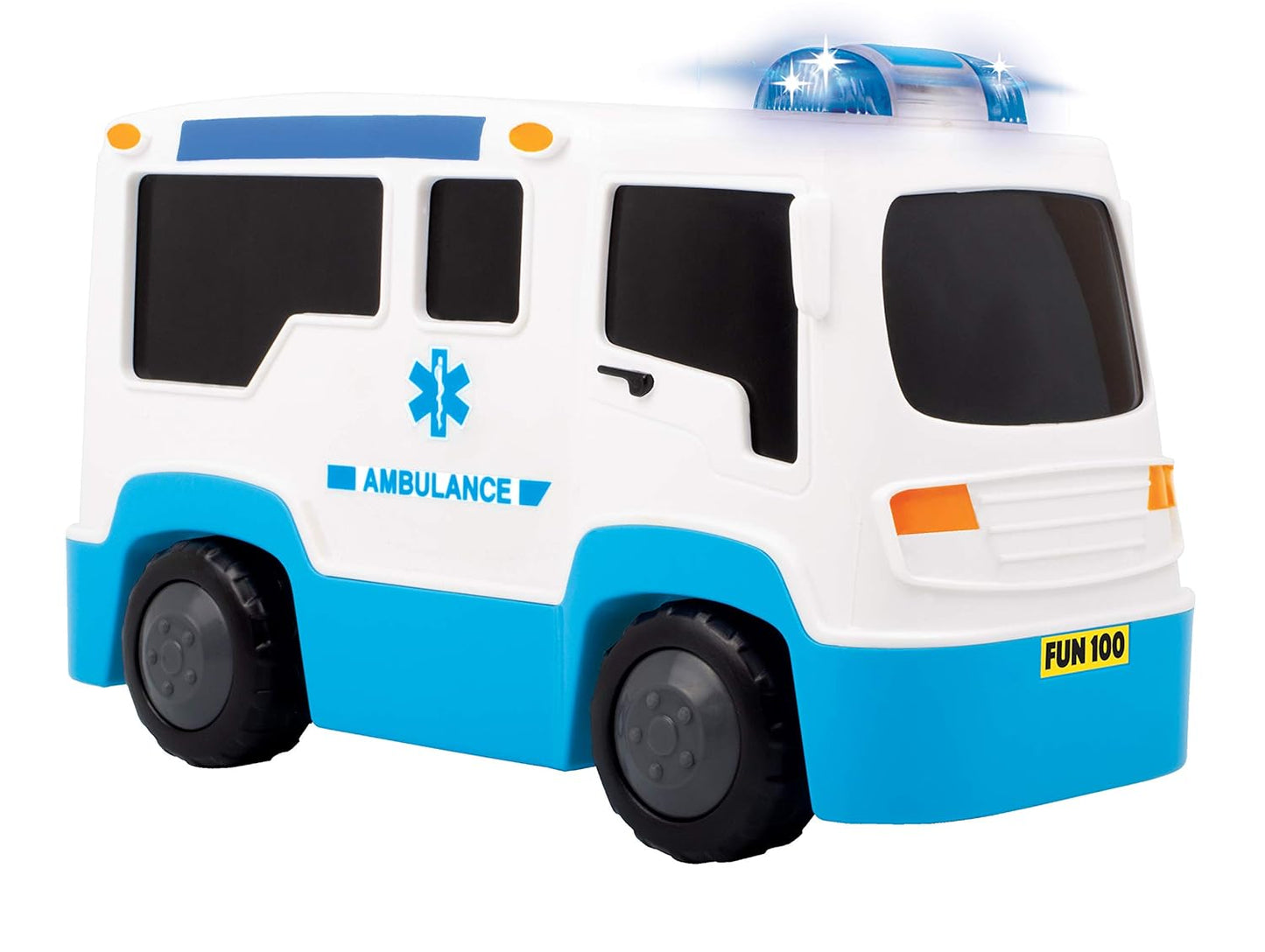 Giggles Rescue Ambulance, Multicolour Vehicle with Lights and Sounds, Develops Motor Skills (PACK OF 6)