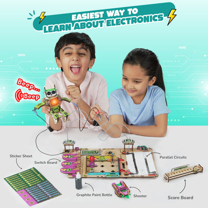 Smartivity Electricity Kit for Kids 8-14 Years Old I 8+ Circuit Experiments & DIY Electric Robot with Light and Sound | Science Project Kit I Birthday Gift Boys & Girls 8-9-10-11-12-13-14 Years(PACK OF 6)