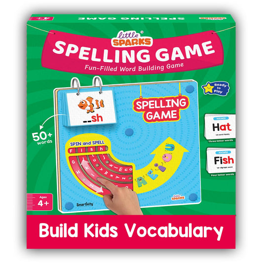Smartivity Spelling Game Learning Toy for Kids 4-8 Years Old I 50+ Picture Cards I Birthday Gift I Educational Word & Vocabulary Building Toy with Rotating Letter Wheels I Travel-Friendly(PACK OF 6)
