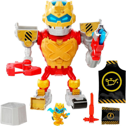 REASURE X Robots Gold Mega Treasure Bot Robot with Lights and Sounds; 25 Exciting Adventure Levels and Guaranteed Included Treasure with Real Gold Plating.