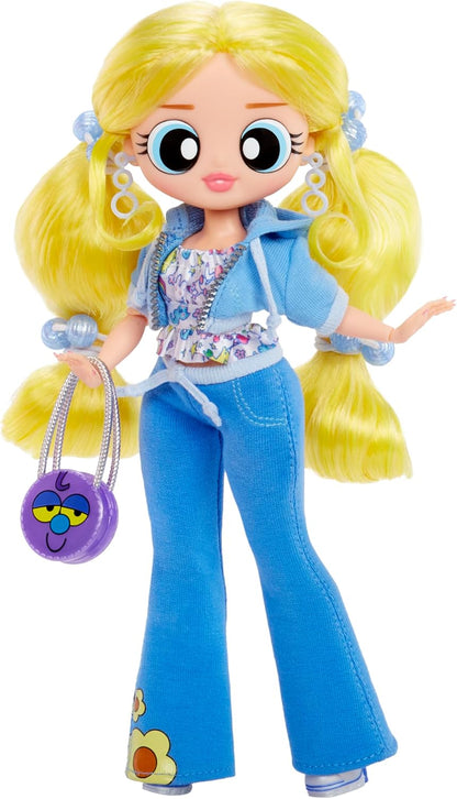 L.O.L. Surprise! OMG The Powerpuff Girls Doll - Bubbles - Includes 1 Model Doll, with 1 Outfit and Accessories, Collect all 3