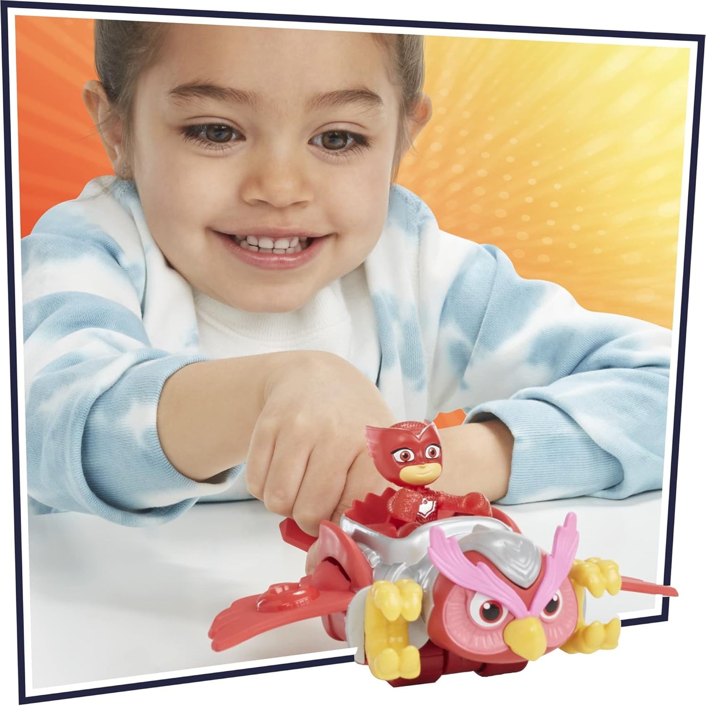 PJ Masks Animal Power Owlette Animal Rider Deluxe Vehicle Preschool Toy, Eagle Owl Toy with Owlette Action Figure, Ages 3 and Up