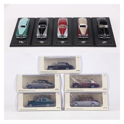 1:64 Scale For Rolls-Royce Silver Cloud Black 1965 Classic Car Die-Cast