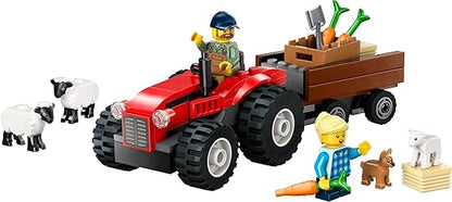 LEGO City Red Farm Tractor with Trailer & Sheep Toy 60461
