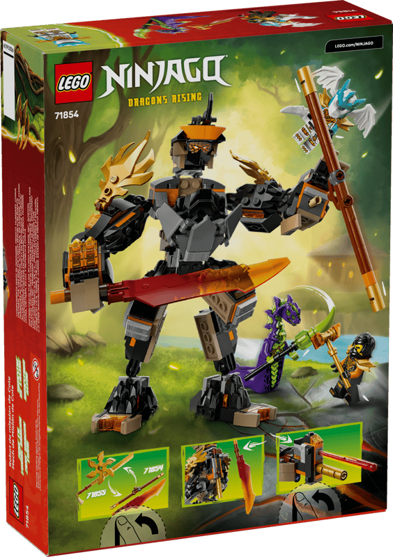 LEGO NINJAGO Cole's Mission Mech & Dragon Zane 71854