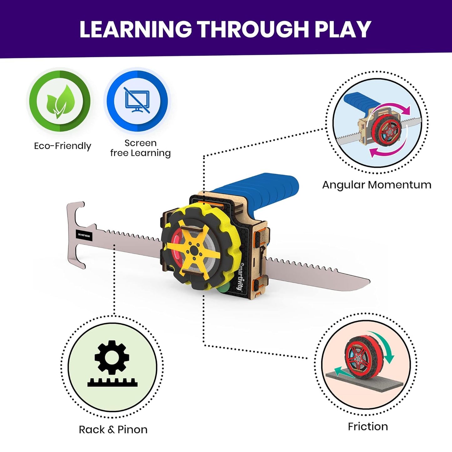 Smartivity Crazy Wheels STEM DIY Fun Toys | Spin Speed - 1800 RPM | Fast Speed, Amazing Stunt & Jump Actions | Educational & Construction based...(PACK OF 6)