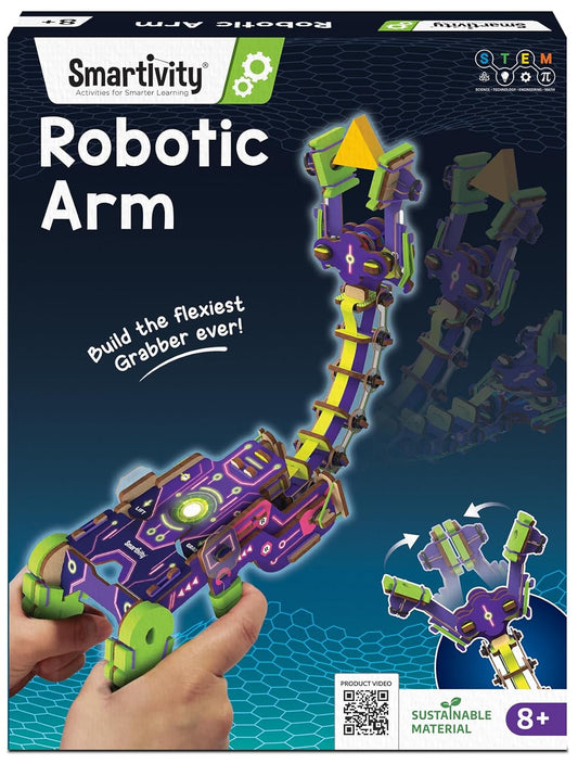 Smartivity Robotic Arm for Kids 8-14 Years | Handheld Grabber with Flexible Neck | Birthday Gift for Boys & Girls I Educational Science Toy for Creative Play for 8,9,10,11,12,13,14 Years(PACK OF 6)
