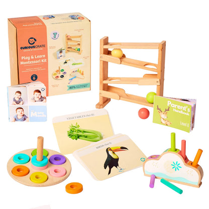 Curious Cub Montessori Wooden Toys for 1 Year Old Baby