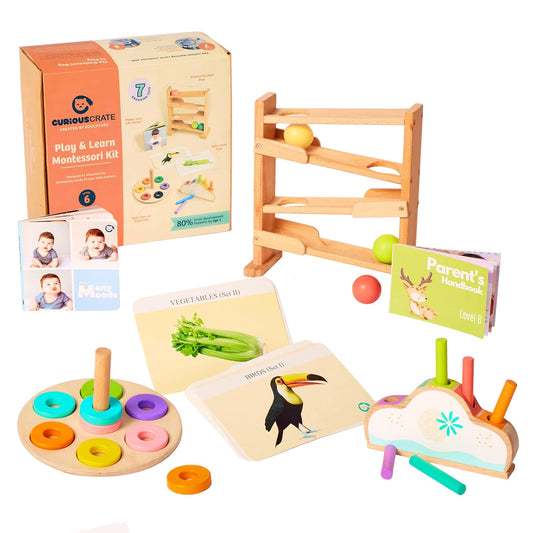 Curious Cub Montessori Wooden Toys for 1 Year Old Baby