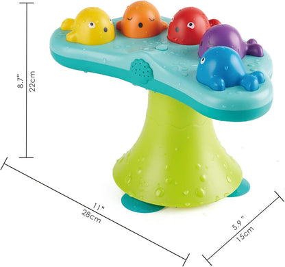 Hape Musical Whale Fountain Bath Toy, Non-Toxic, Fun Bath & Water Play Toys for Babies, Water Squirting Action