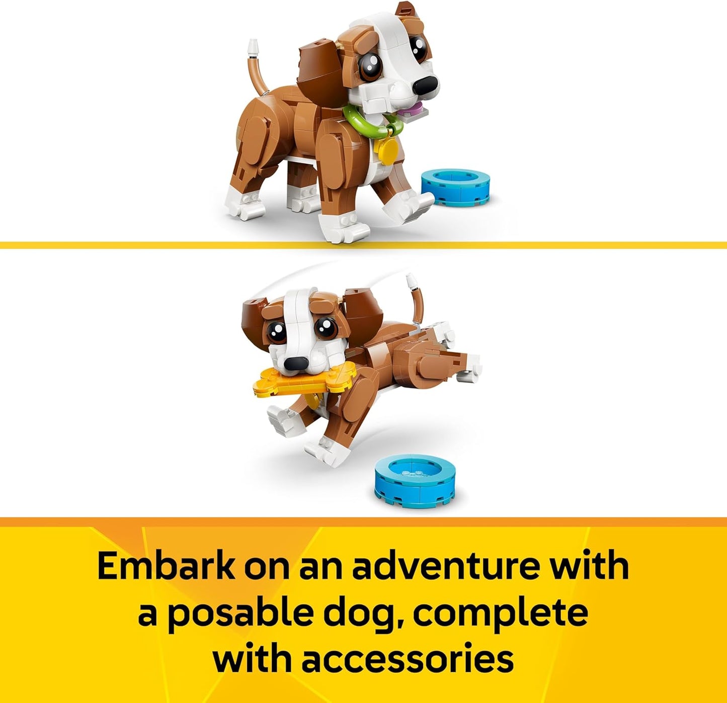 LEGO Creator 3in1 Cute Animals: Playful Puppy Dog Toy  31382