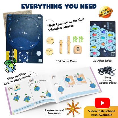 Smartivity Earth-Sun-Moon Space Toy for Kids 8-10-12-14 Years Old | Interactive 3D Model Kit I Birthday Gift for Boys & Girls(PACK OF 6)