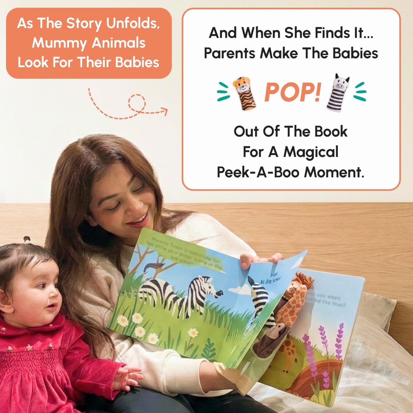 Curious Cub Peek-A-Boo Finger Puppet Book | Peekaboo Books for Babies | Finger Puppets for Kids | Baby Books 6-18 Months | Early Learning Gift for Boy & Girl | Peek A Boo Kids Story Book