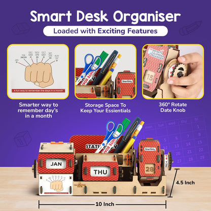Smartivity DIY Infinity Calendar & Stationary Organizer for Kids Age 8-9-10-11-12-13-14 Years | Birthday Gift for Girls & Boys