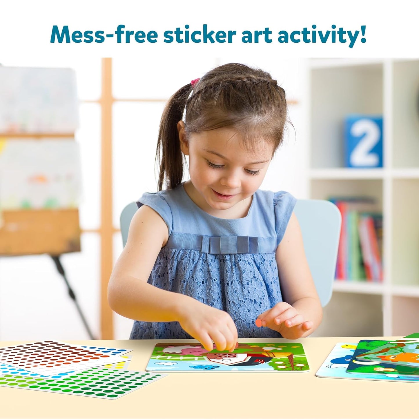 Skillmatics Paper Dot It Sticker Art Activity - Animals & Dinosaurs Combo, Mess-Free Craft Kit with 750+ Stickers, DIY Travel Toys for Kids Ages 3-7, Gifts for Boys & Girls, Multicolour(PACK OF 5)