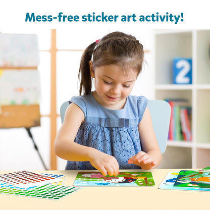 Skillmatics Paper Dot It Sticker Art Activity - Animals & Dinosaurs Combo, Mess-Free Craft Kit with 750+ Stickers, DIY Travel Toys for Kids Ages 3-7, Gifts for Boys & Girls, Multicolour(PACK OF 5)