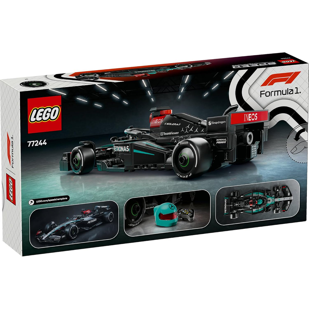 LEGO Speed Champions 77244 Mercedes-AMG F1 W15 Race Car Building Set, 267 Pieces, 10+