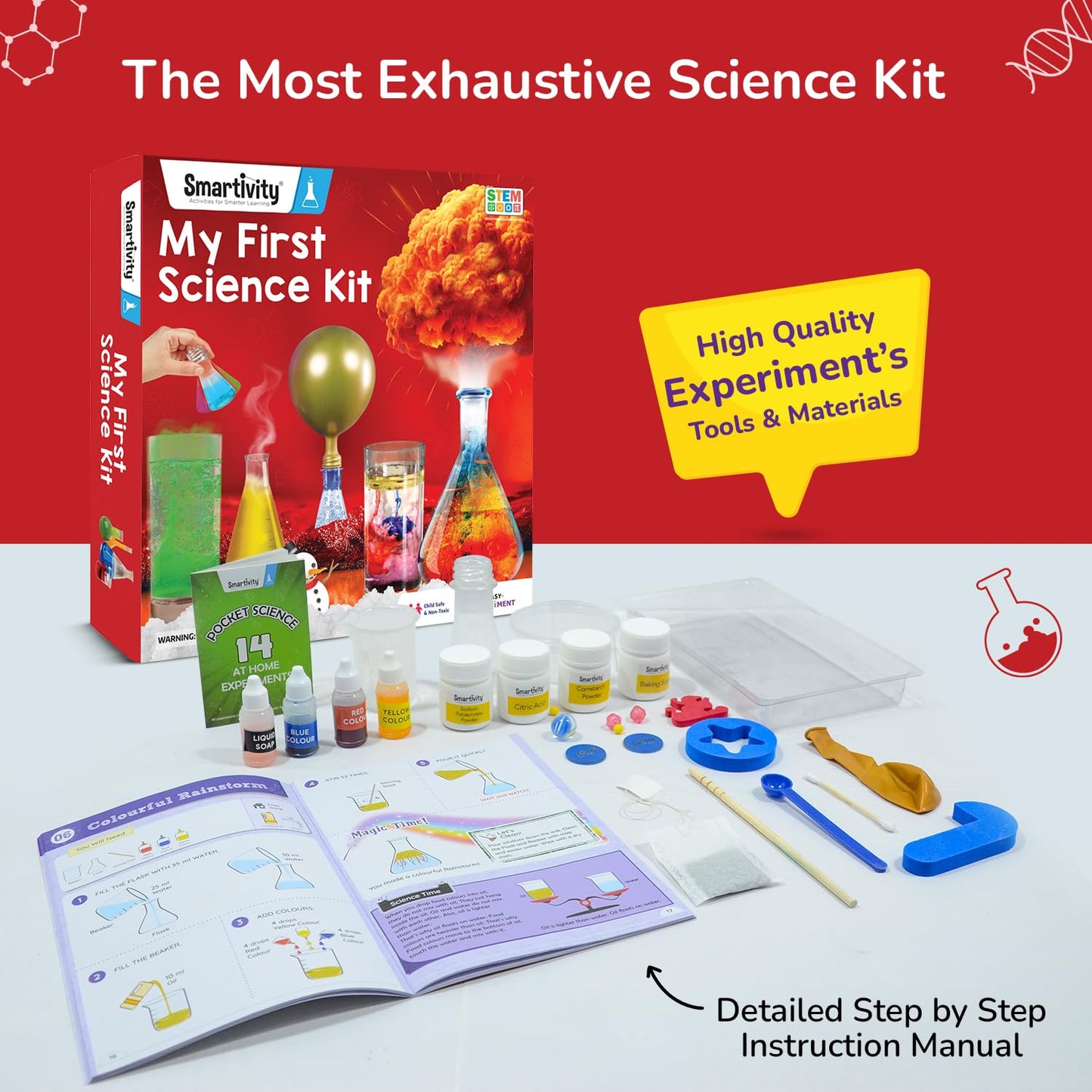 Smartivity My First Science Experiment Kit for Kids 6-8-10-12-14 Years I 50+ Amazing Science Experiments | Birthday Gift for Boys & Girls | Educational Toy for Kids 6,7,8,9,10,11,12 Years Old(PACK OF 6)