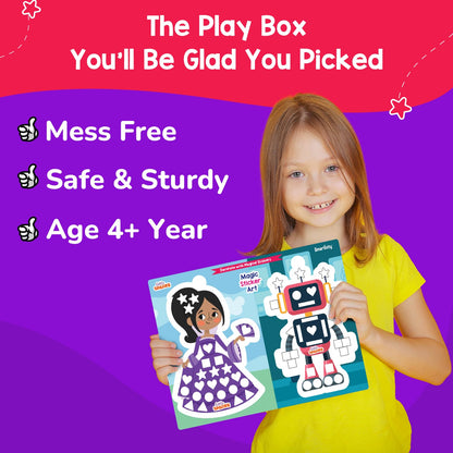 Smartivity 5-in-1 Montessori Play Box Kids 4-6 Years | 5 Educational Activities Kit Birthday Gift for Boys & Girls I Brain Boosting Toy I Builds Vocabulary, Matching, Counting Skils 4,5,6 Years Old(PACK OF 6)