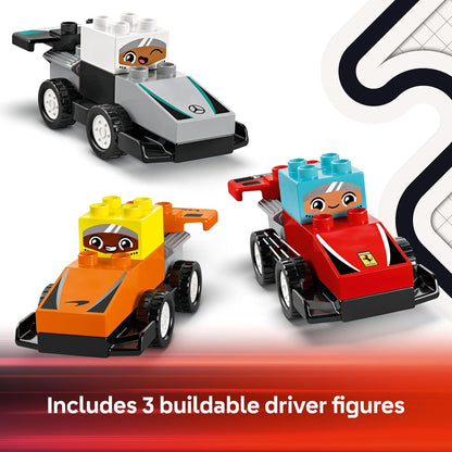 LEGO DUPLO Town F1 Team Race Cars & Drivers Building Toy Playset 10445