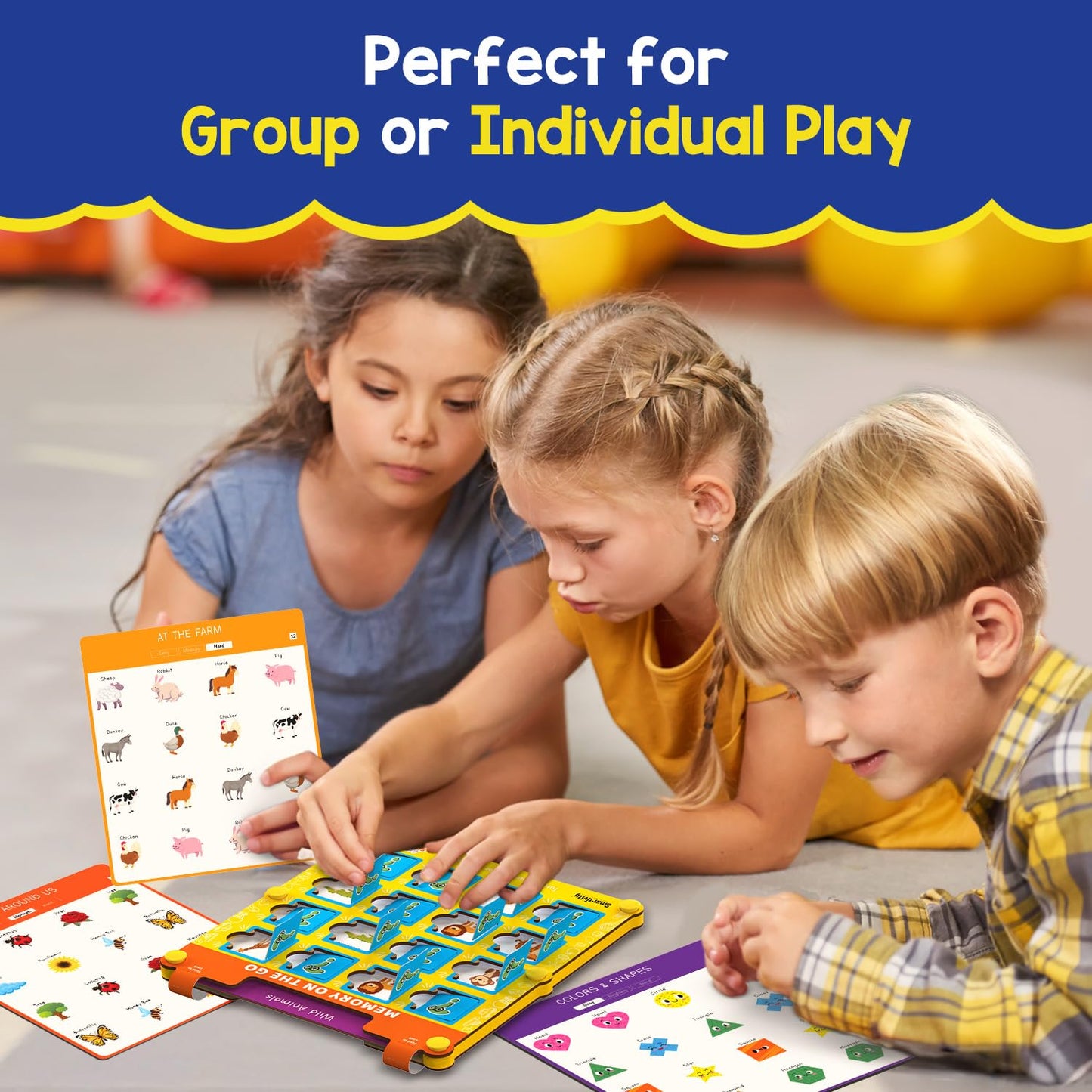 Smartivity Memory Game for Kids Ages 3+ Years | Fun Matching Game - 12 Theme Cards & 3 Level Challenges I Birthday Gift for Boys & Girls I Preschool Learning Toy for 3,4,5,6 Years Age(PACK OF 6)