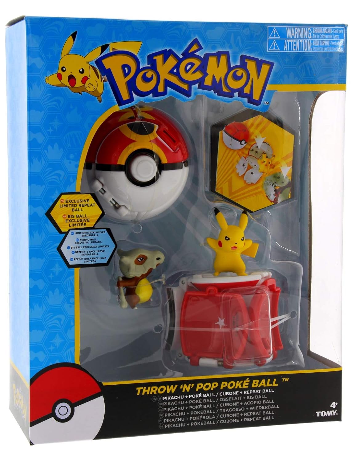 Pokémon Poké Ball with Pikachu and Cubone Figures – Collectible Character Toy Set