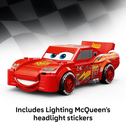 LEGO Speed Champions Lightning McQueen Toy - Disney Pixar Cars Building Blocks for Kids, Boys & Girls, Ages 9+ - Pretend Play Race Car & Bedroom Shelf Display - 77255