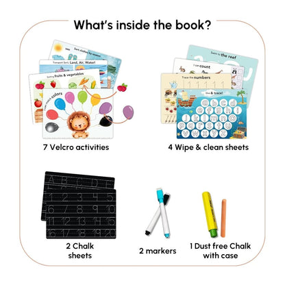 Curious Cub Montessori Busy Book | Toddler Busy Binder for 2-5 Yrs | Activity Binder| Quiet Book| Educational Toys For 3 Year Old| Kids Learning Books 2-3Years| Velcro Books For 2 Yrs Old | Kids Gifts