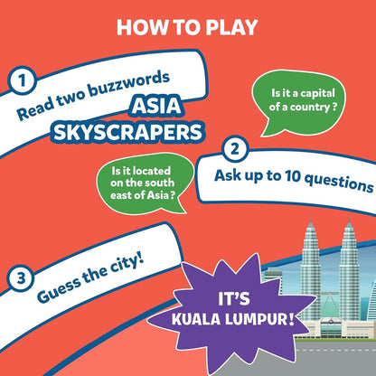 Skillmatics Card Game - Guess in 10 Cities Around the World, Gifts for 8 Year Olds and Up, Quick Game of Smart Questions, Fun Family Game(PACK OF 5)