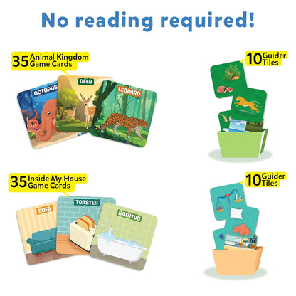 Skillmatics Card Game : Guess in 10 Junior Animals & Inside My House Combo | Gifts, Super Fun & Educational for Kids Ages 3-6(PACK OF 5)