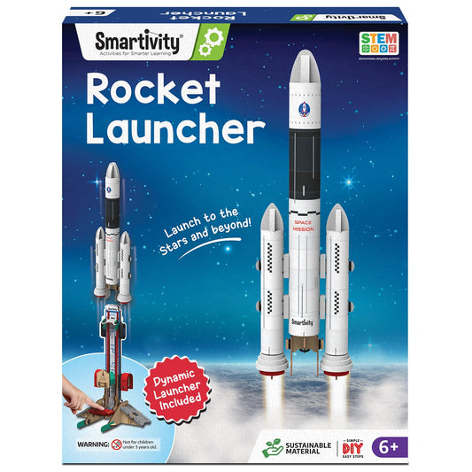 Smartivity DIY Rocket Launcher Kit for Kids 6, 7, 8, 9, 10, 11, 12 Years Old | Build Your Own Rocket and Launcher | Birthday Gift for Smart Kids | DIY Science Toy for Boys & Girls 6-12 Year(PACK OF 6)